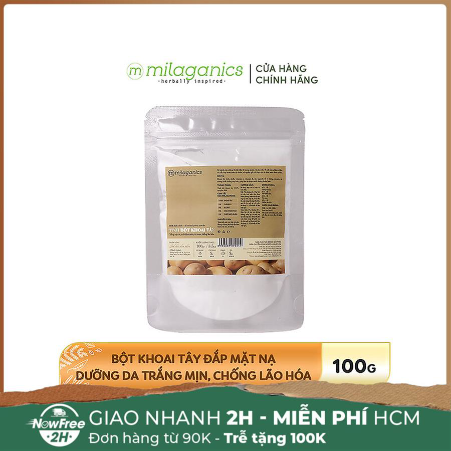 img-review-Bột khoai tây Milaganics túi 100g dưỡng da trắng mịn chống lão hoá