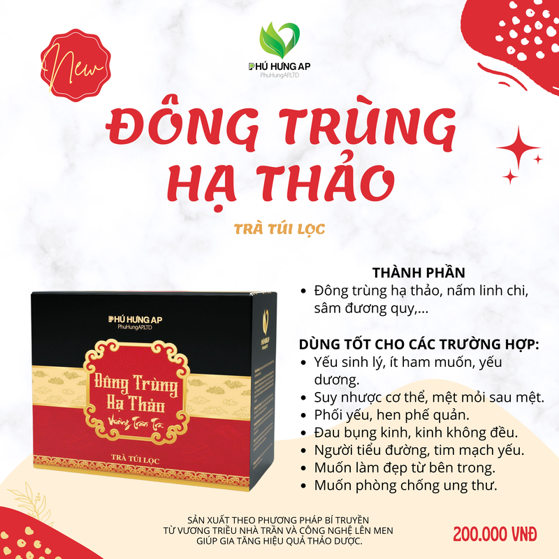 Trà Đông Trùng Hạ Thảo ( túi lọc)