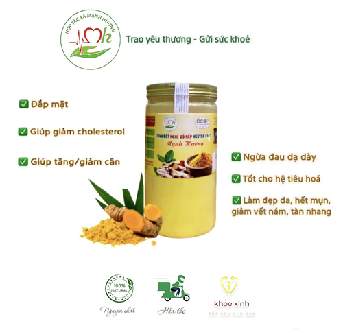 TINH BỘT NGHỆ ĐỎ NẾP NGUYÊN CHẤT 500G