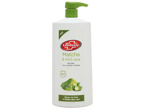 Sữa tắm detox bảo vệ khỏi vi khuẩn Lifebuoy matcha và khổ qua 782ml