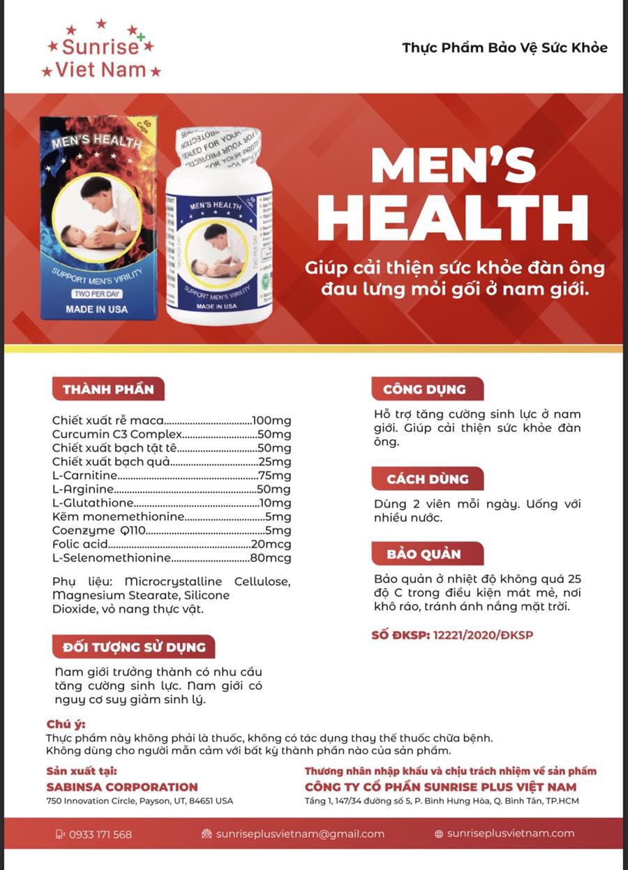 img-review-Thực phẩm bảo vệ sức khỏe tăng sinh lý nam giới MEN'S HEALTH