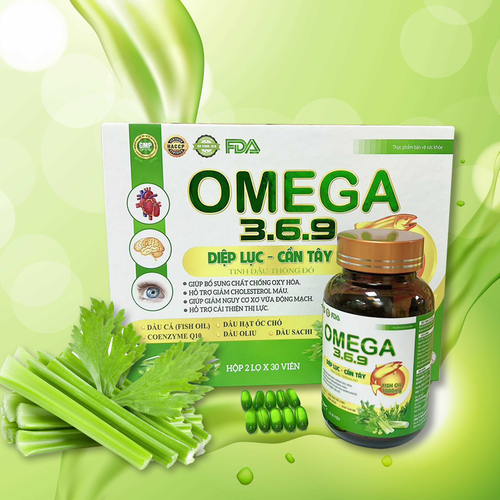 OMEGA 3.6.9 Diệp Lục - Cần Tây - Tinh Dầu Thông Đỏ