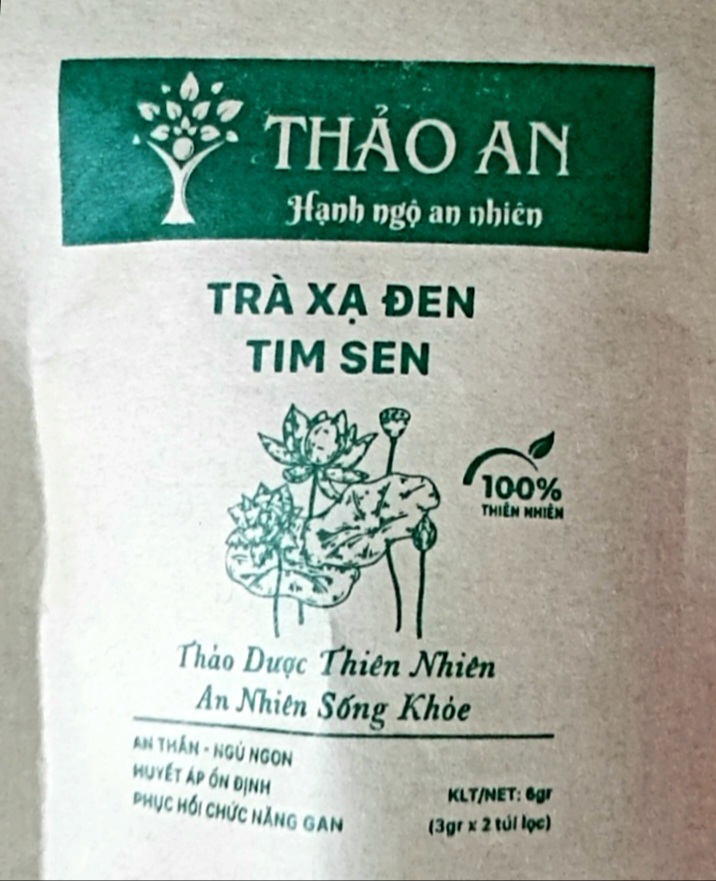 Trà xạ đen tim sen Thảo An túi zip 18gr