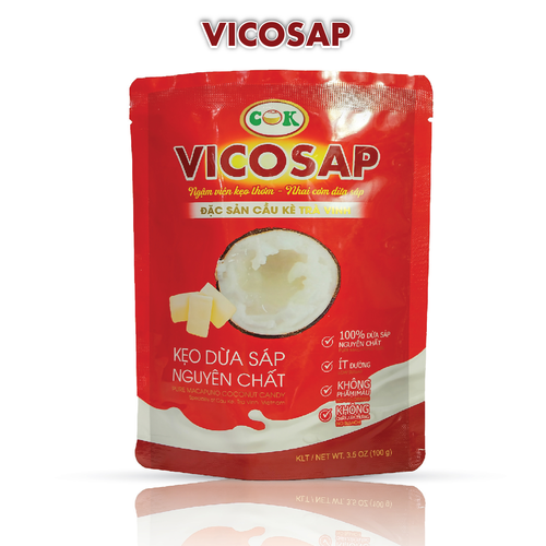 Kẹo Dừa Sáp Vicosap Vị Nguyên Chất [Túi 100g]