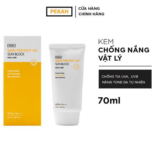 Kem Chống Nắng Vật Lý Nâng Tone , Bảo Vệ Da PEKAH - PEKAH PROTECT UV SUN BLOCK 70ml