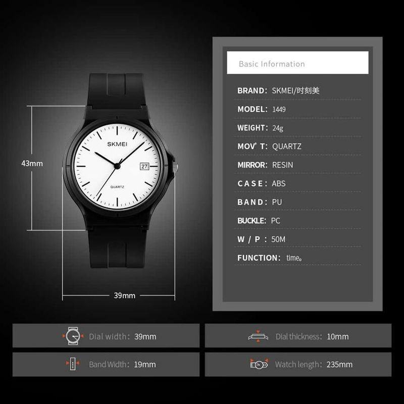 Đồng hồ đeo tay Skmei – 1449BKWT