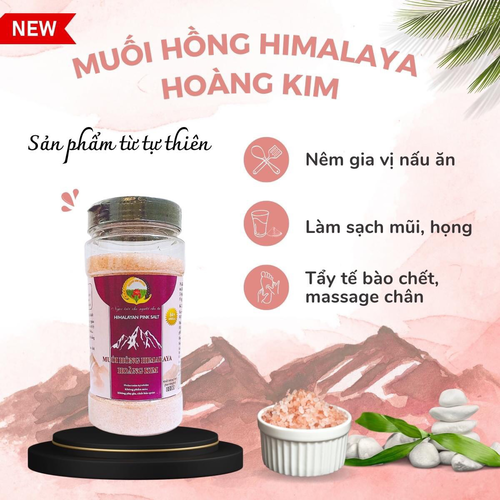 MUỐI HỒNG HIMALAYA HOÀNG KIM (500 gram/hộp)