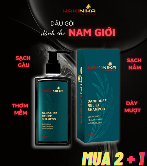 [MUA 2 TẶNG 1] Dầu Gội Trị Gàu, Ngứa, Nấm Da Đầu dành cho nam - HAKINIKA