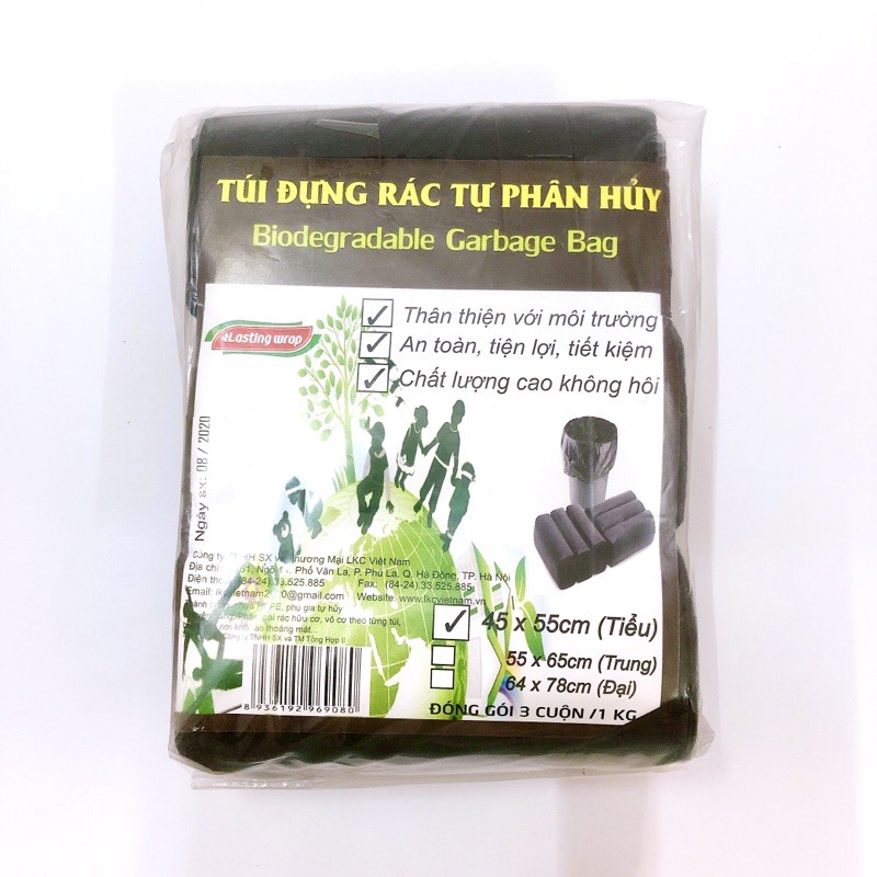 Túi rác đen KT 64x78cm (3 cuộn/1kg)