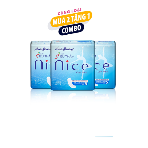 Combo 2 tặng 1 - Bvs Ánh Dương NICECOOL không cánh