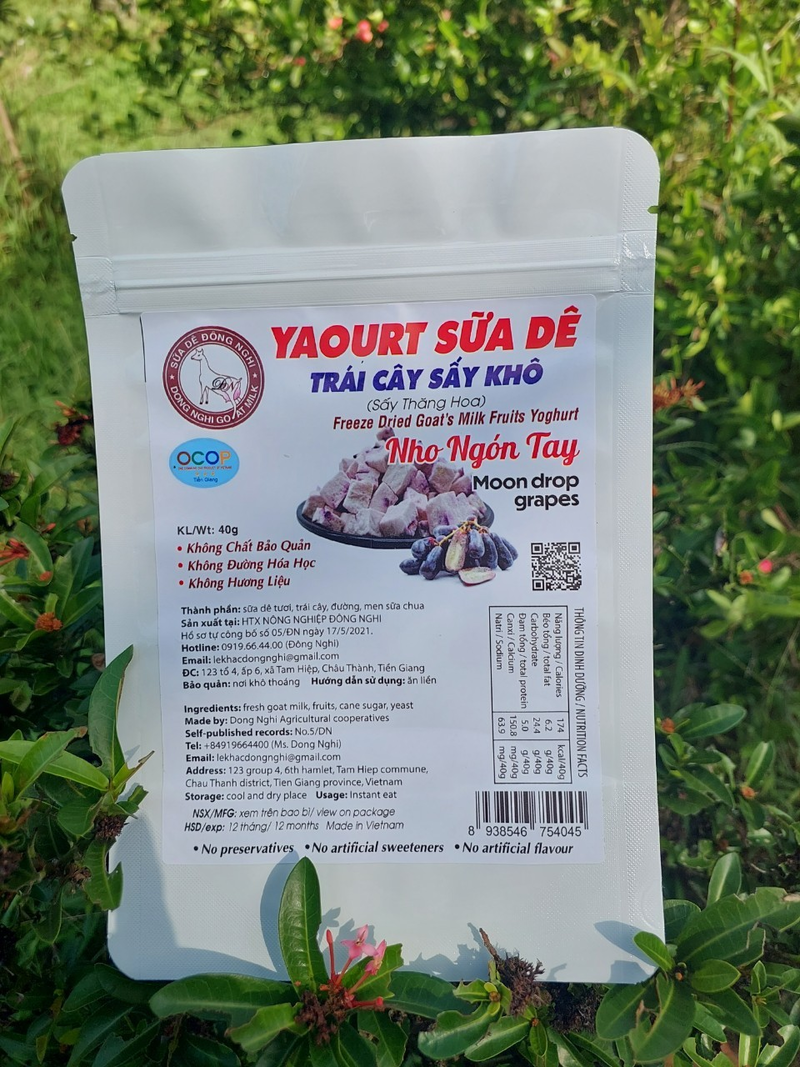 Yaourt sữa dê trái cây sấy thăng hoa 7 vị