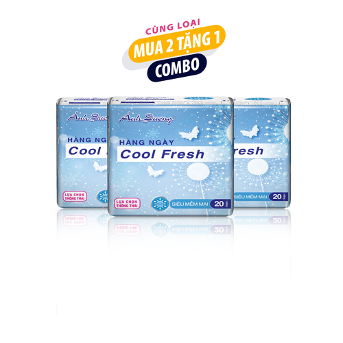 Combo 2 tặng 1- Băng vệ sinh Ánh Dương hằng ngày coolfresh