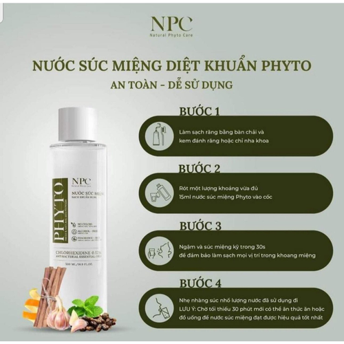 NƯỚC SÚC MIỆNG DIỆT KHUẨN NPC PHYTO 250ML