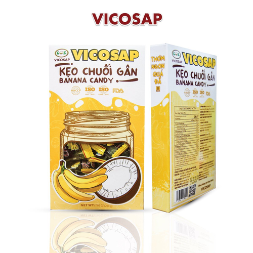 Kẹo chuối gân Vicosap [Hộp 200g]