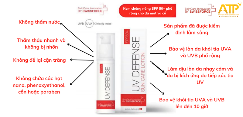 Kem chống nắng Swissforce UV Defense SPF50+