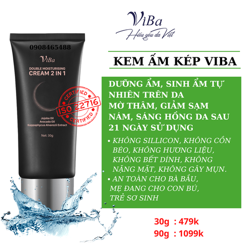 KEM ẨM KÉP VIBA 90G - Giúp dưỡng ẩm, trẻ hoá và sáng da.