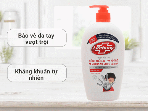 Nước rửa tay Lifebuoy bạc bảo vệ chai 444ml