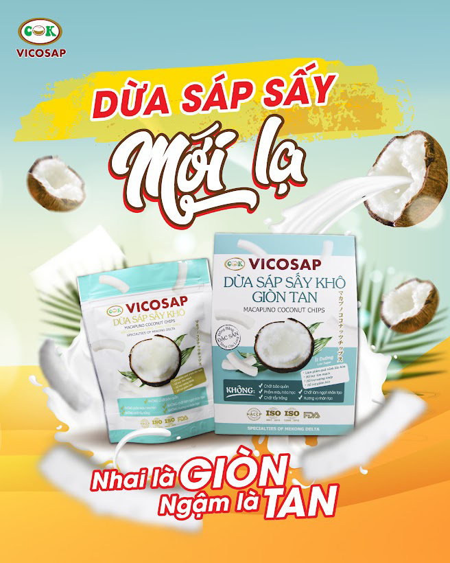 Dừa sáp sấy giòn tan [Hộp 25g]