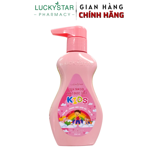 Sữa Tắm Gội Thảo Dược Baby 3in1 ( LUCKY STAR )  350ml - HỒNG