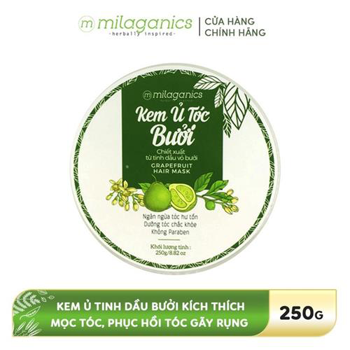 Kem ủ tóc tinh dầu vỏ bưởi Milaganis 250g phục hồi tóc