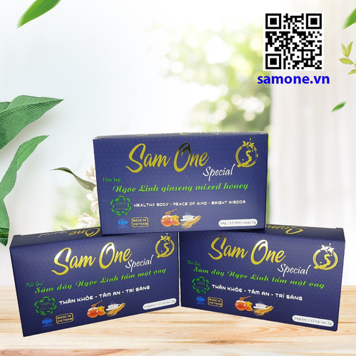 (MUA 10 TẶNG 1)TRÀ TÚI LỌC  SÂM DÂY NGỌC LINH TẨM MẬT ONG( 24gr/1 hộp x 12 gói)