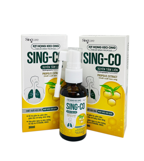 XỊT HỌNG KEO ONG SING-CO LỌ 30ML