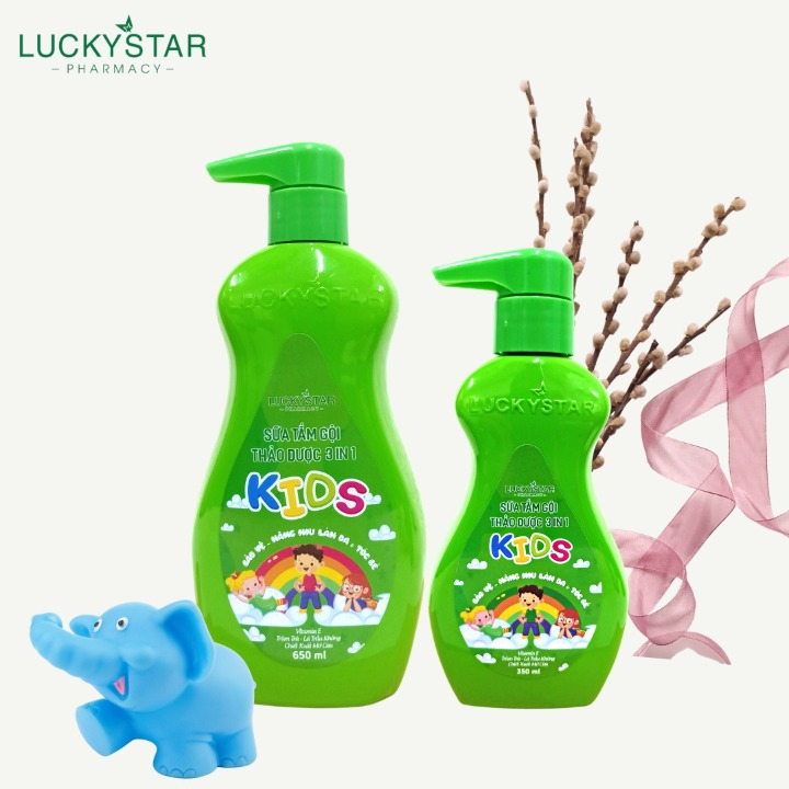 Sữa tắm gội kids 3 in 1 thảo dược Lucky Star