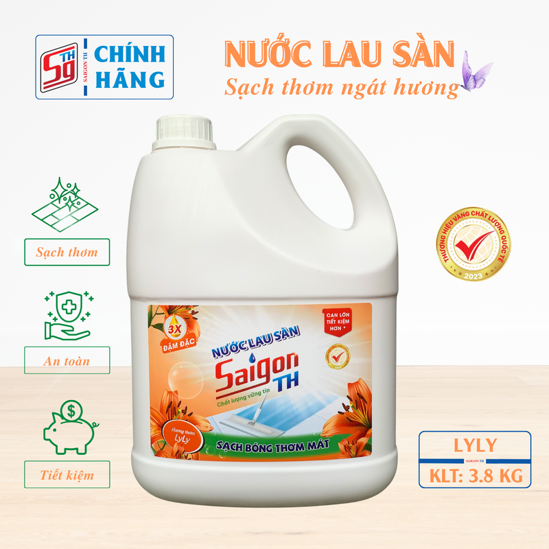 Nước lau sàn Saigon TH 3,8kg hương hoa Lyly