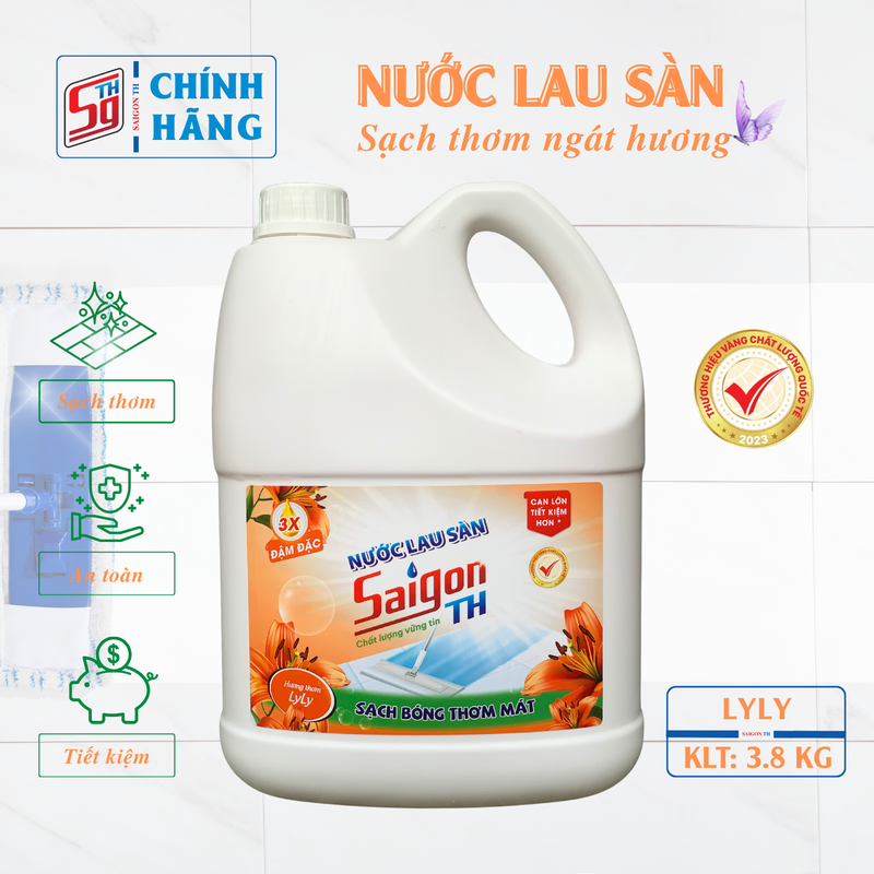 Nước lau sàn Saigon TH 3,8kg hương hoa Lyly