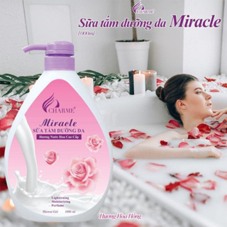 [TẶNG NƯỚC HOA] Sữa Tắm Nước Hoa Dưỡng Da CHARME MIRACLE Hoa Hồng 1000ml ~ 1.2kg Dưỡng Ẩm, Trắng Mịn Màng, Lưu Hương