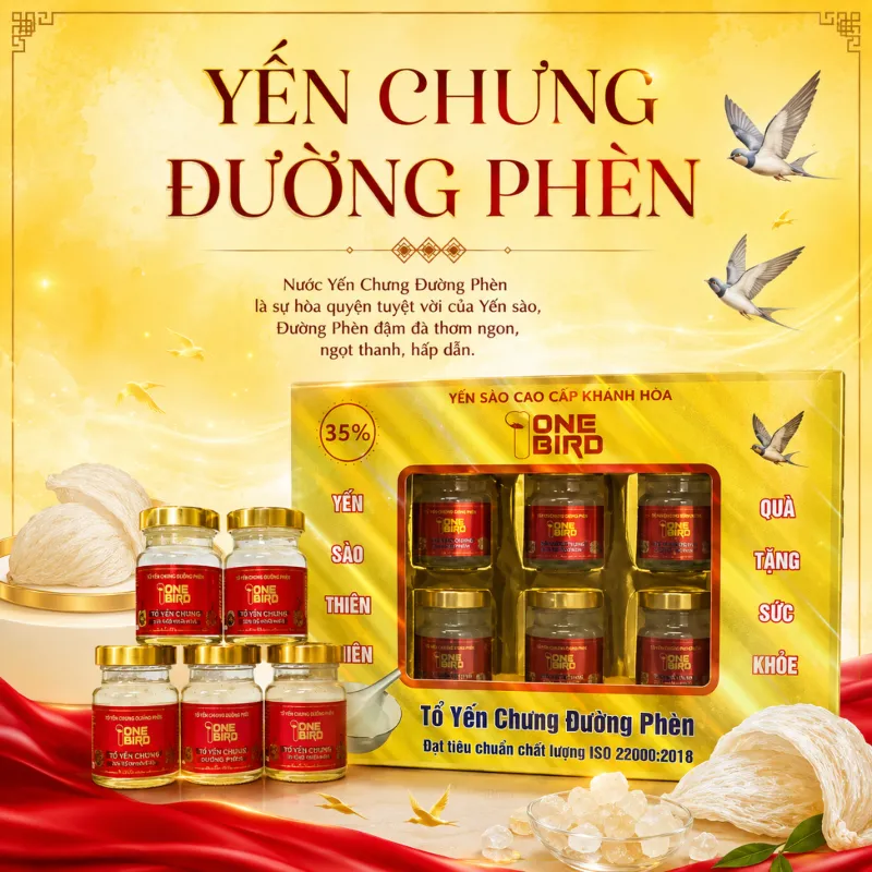 Yến chưng đường phèn không có khay