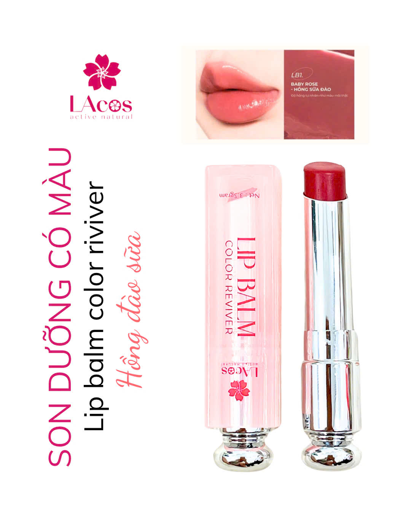 Son dưỡng LAcos màu hồng đào sữa