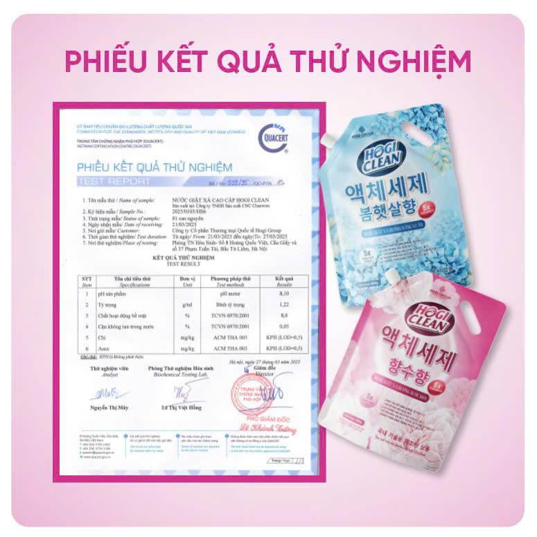 NƯỚC GIẶT XẢ HOGI CLEAN 3800G HƯƠNG NƯỚC HOA ( THÙNG 2 TÚI)