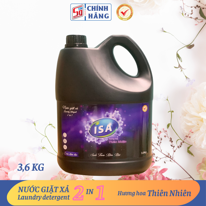 Nước giặt xả ISA 3,6kg hương hoa Thiên Nhiên