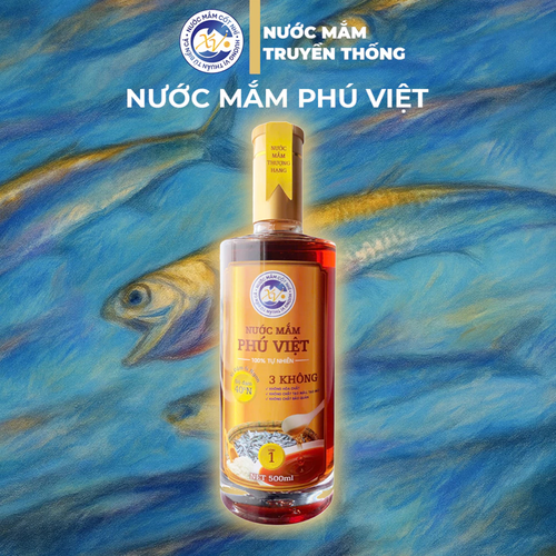 Nước Mắm Cá Cơm Phú Việt  - 40 ĐỘ Chai  500ml