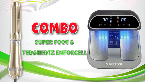 COMBO MÁY DƯỠNG SINH  SUPER FOOT & MÁY THỔI TERAHERTZ ENFORCELL