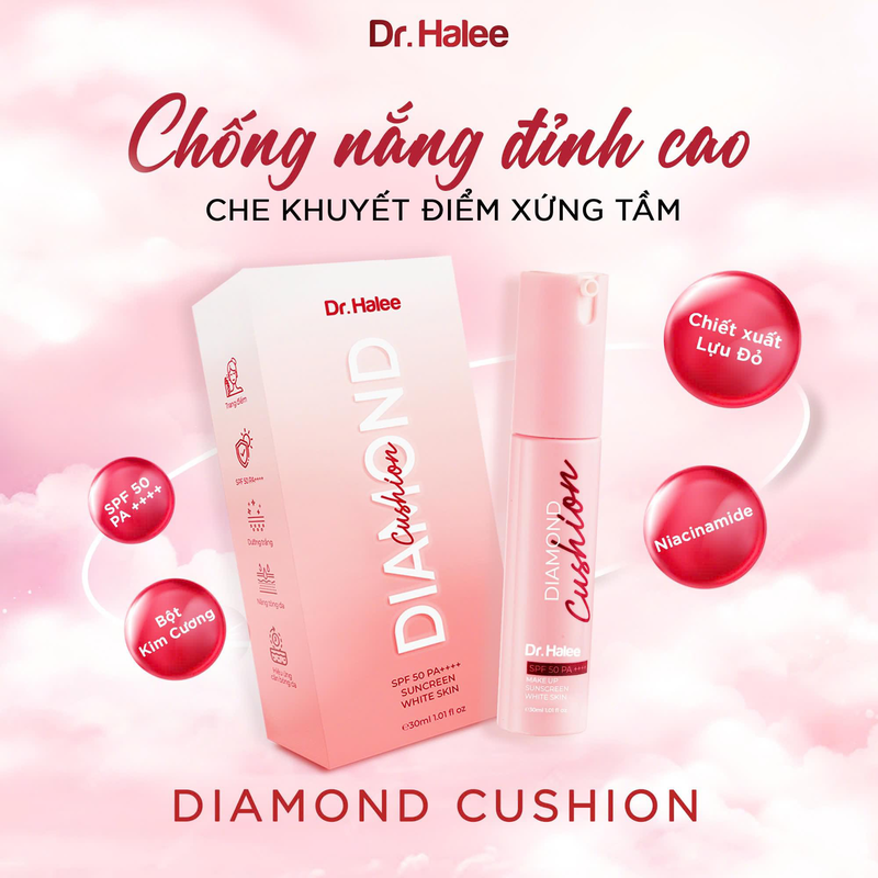 Kem chống nắng Makup che khuyết điểm Diamond Cushion