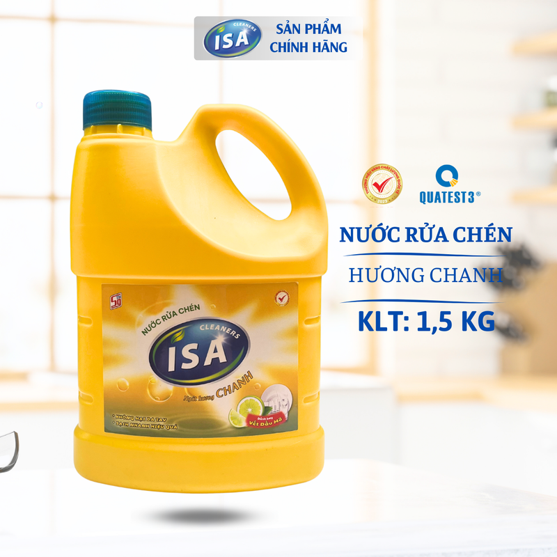 Nước rửa chén ISA 1,5kg Chanh