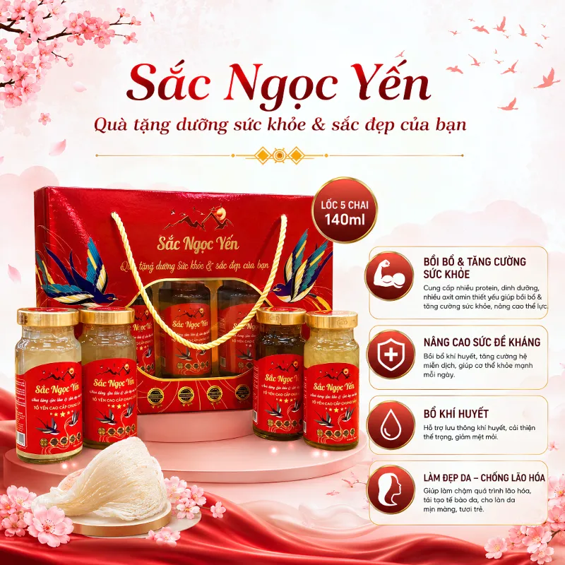 Sắc ngọc yến lốc 5 chai 140ml
