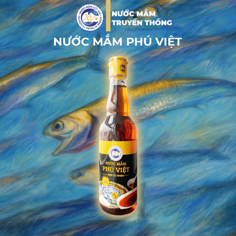 Nước Mắm Cá Cơm Phú Việt - 30 Độ - 500ml