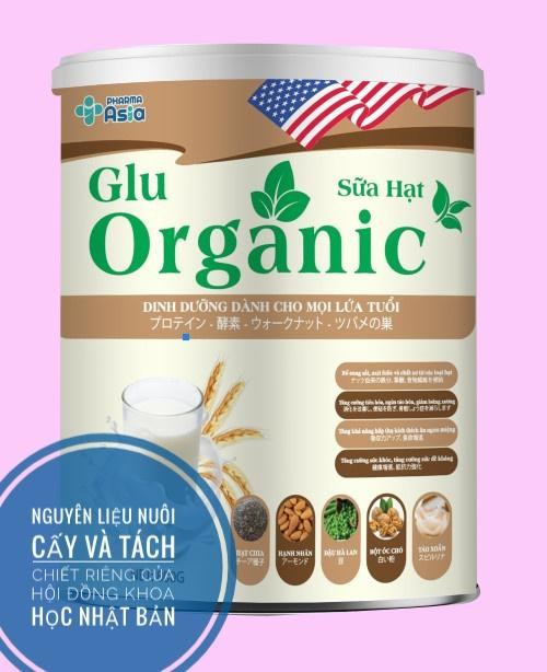 Sữa Hạt GluOrganic Hữu Cơ Thuần Thực Vật Hộp Dành Cho Mọi Lứa Tuổi Hộp 800gr