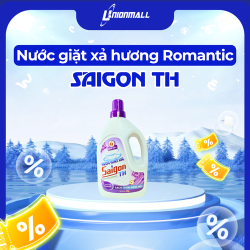 Nước giặt xả Saigon TH 3kg hương thơm Romantic