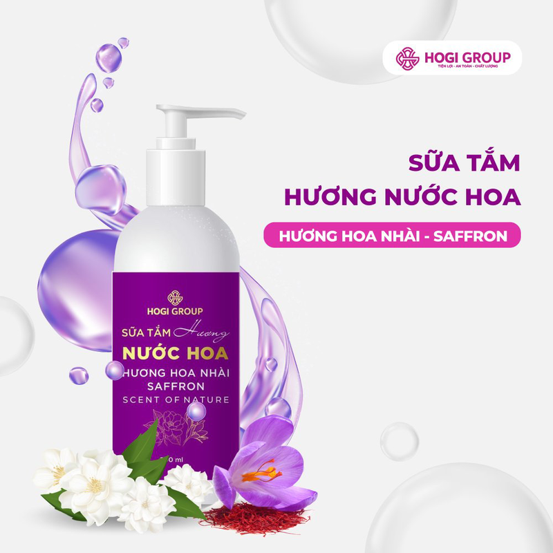 SỮA TẮM HOGI BEAUTY  - HƯƠNG HOA NHÀI & SAFFRON 500ML
