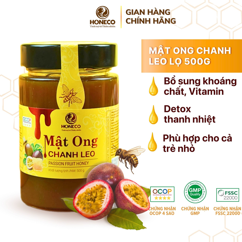 Mật ong Chanh Leo HONECO 500g