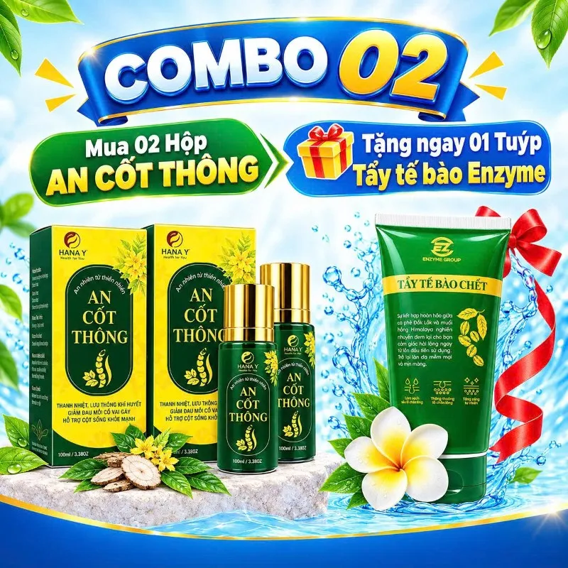 COMBO 1  AN CỐT THÔNG , 3 TRÀ LÁ VÔNG TẶNG NGAY 1 MUỐI TẨY TẾ BÀO CHẾT