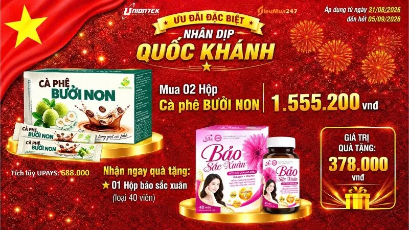 MUA 2 HỘP CÀ PHÊ BƯỞI NON TẶNG 1 HỘP BẢO SẮC XUÂN