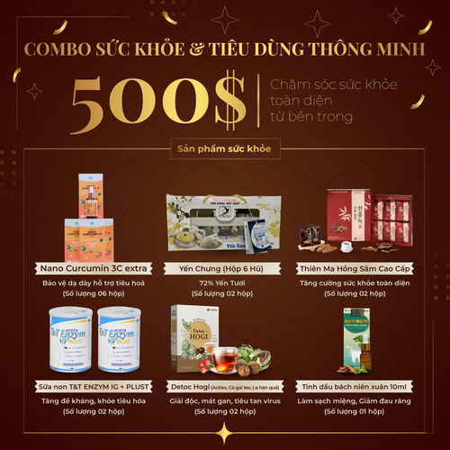 COMBO 500$ - COMBO SỨC KHỎE TOÀN DIỆN & TIÊU DÙNG THÔNG MINH