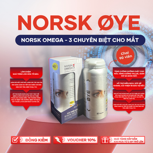 Viên uống omega-3 Norsk Øye Chai 90 viên (Norsk Omega - 3 chuyên biệt cho mắt)