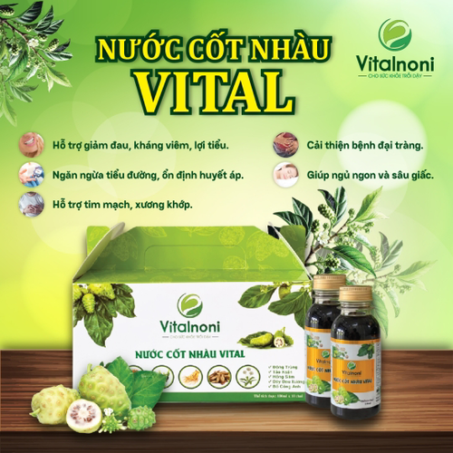 Nước cốt nhàu Vital ( Hộp 10 chai/ 100ml)