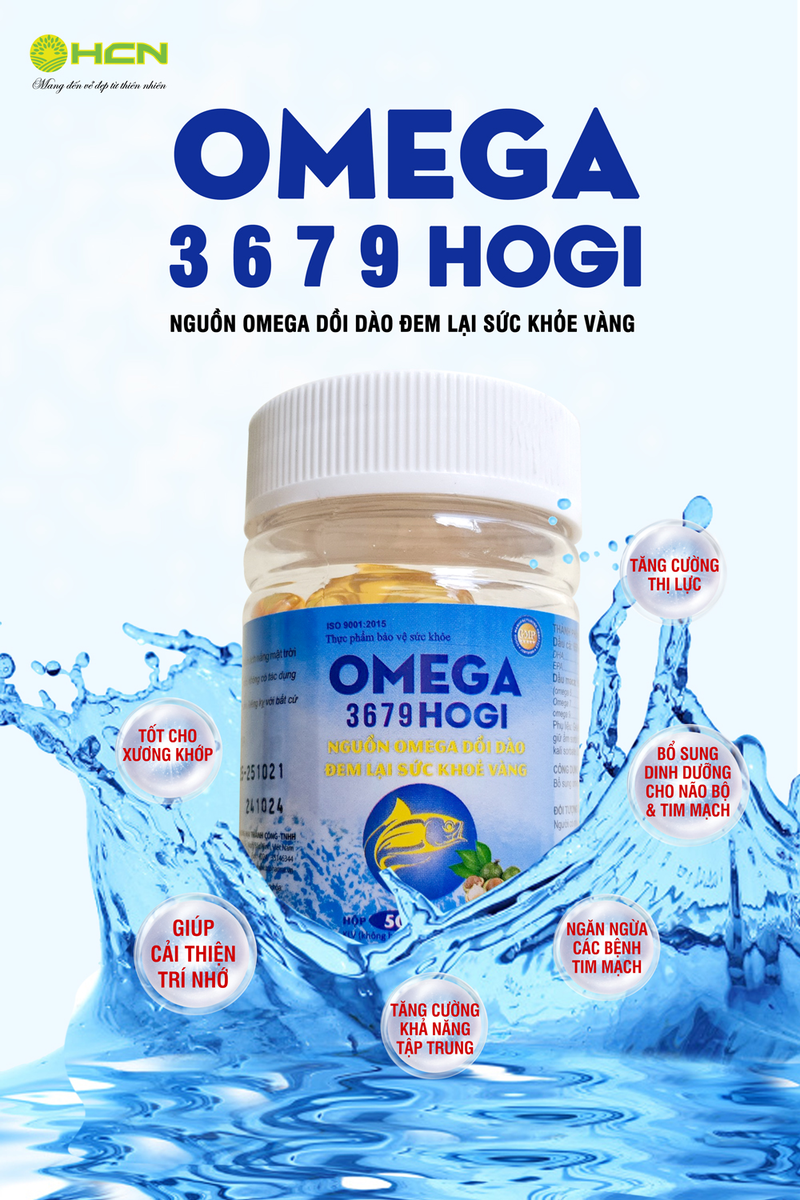 Viên Uống Dầu Cá Omega 3679 HOGI Hỗ Trợ Phát Triển Não Bộ, Chăm Sóc Da